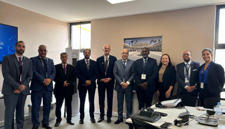 Governor of the Central Bank of Libya, discusses global economic conditions with world financial leaders at the annual IMF meetings in Marrakesh